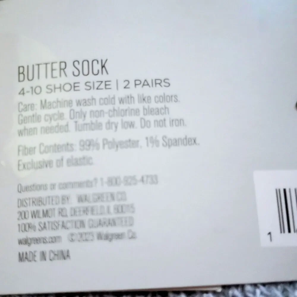 NWT West Loop Butter Socks 2pair sz 4-10 Womens Green Blue Patterned Crew
